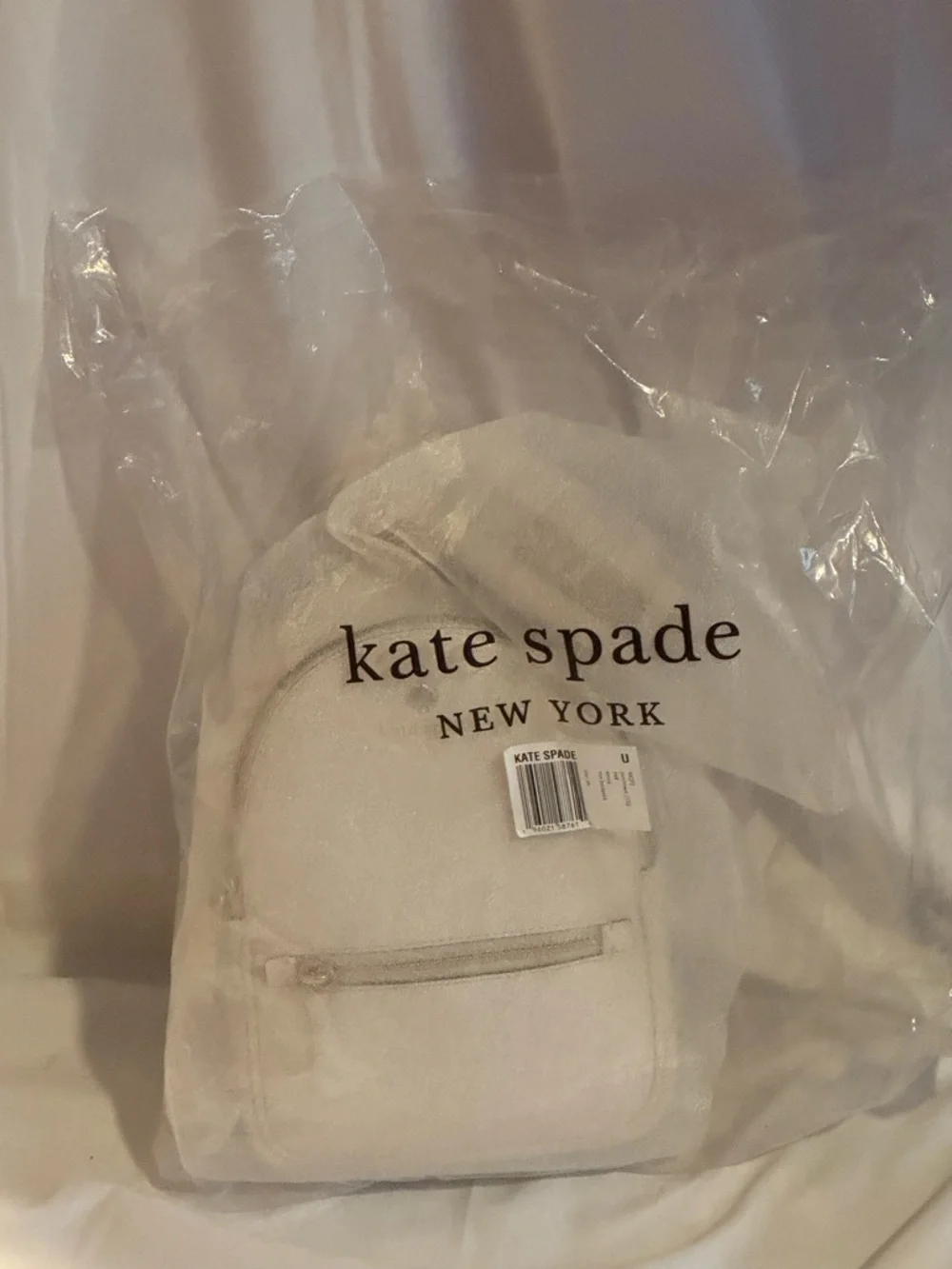 kate spade Parchment Pebble Leather Mini Backpack Crossbody